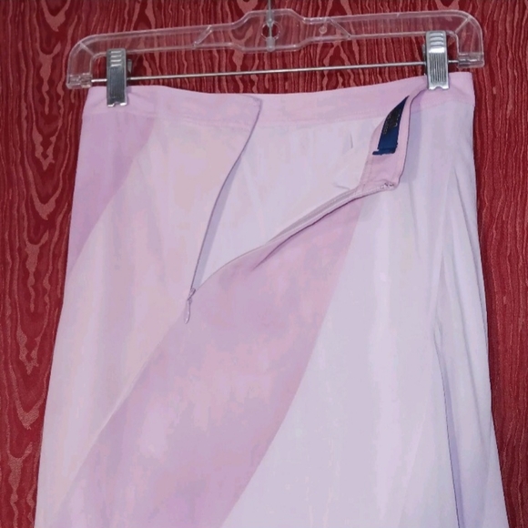 SOLD! POLO RALPH LAUREN Pink Soft Pastel Silk Tie-Dye Zip Skirt Women's 6 - Picture 6 of 16